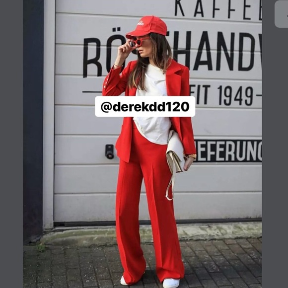 Zara Red Double Breasted Blazer Size Small - Picture 2 of 4